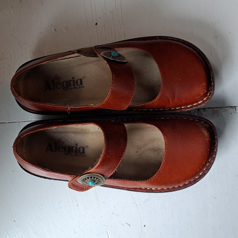 Alegria Mary Jane's with Turquoise accent, size 37